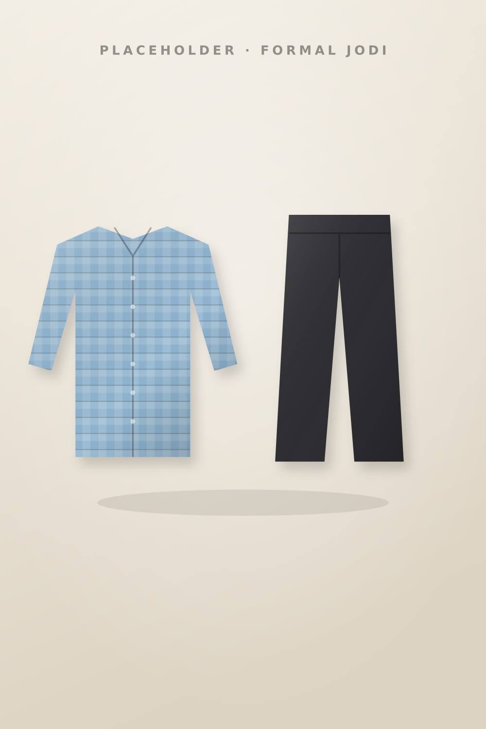 Check Shirt + Navy Pant Jodi