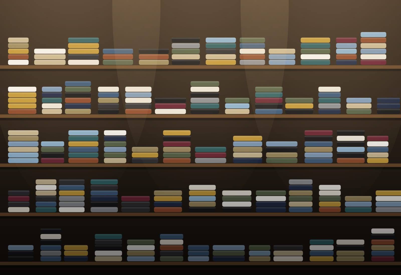 Shelves stacked with folded shirts and jeans inside Jay Mahadev Selection